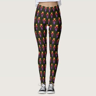 Legging Dúzias de Tulipas Amarelas Fofas em Moderno Person