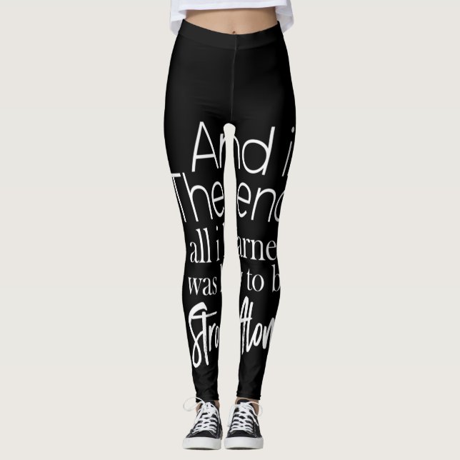 Legging e no final tudo que aprendi foi como ser forte (Frente)
