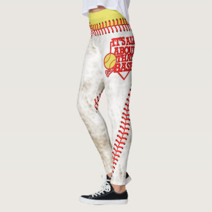Legging É toda sobre caneleiras desse softball da base