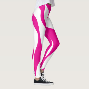Legging Ebb e Fluxo 4 em Magenta e Branco