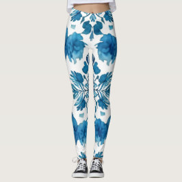 Legging Ecos da Groovy: Padrão de Aquarela Boho