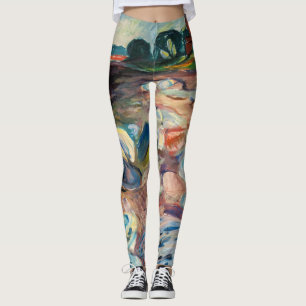 Legging Edvard Munch - Shore com Casa Vermelha