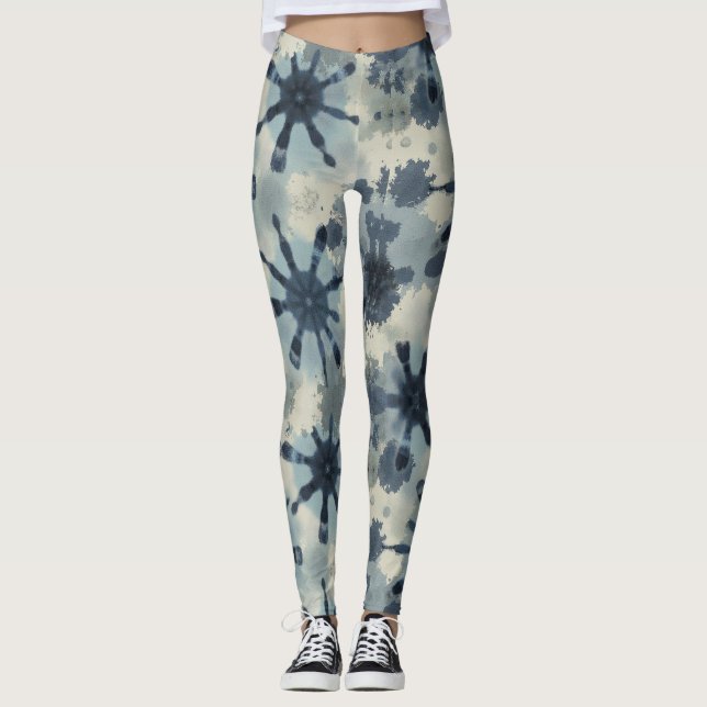Legging Efeito Coletor de Coluna Distante Padrão Invisível (Frente)