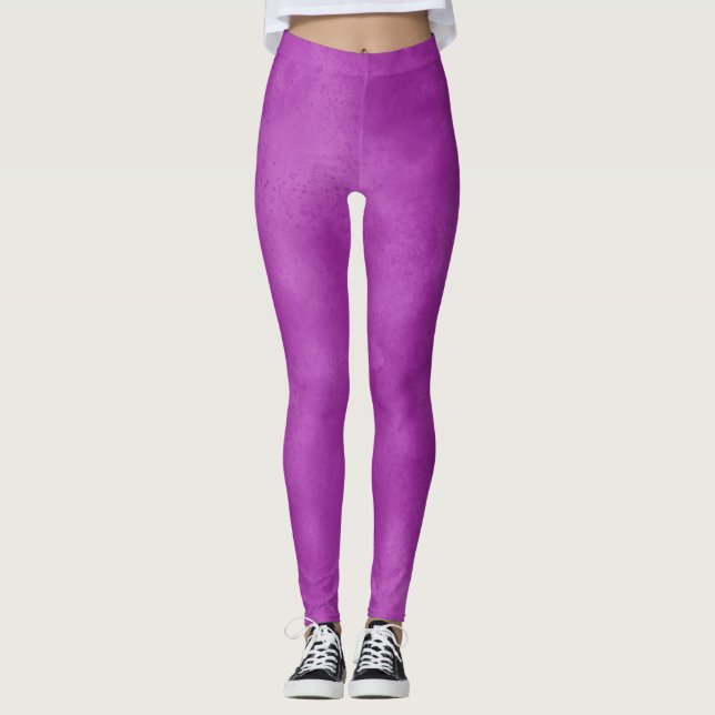 Legging Efeito de nuvem de tempestade de na moda Violet (Frente)