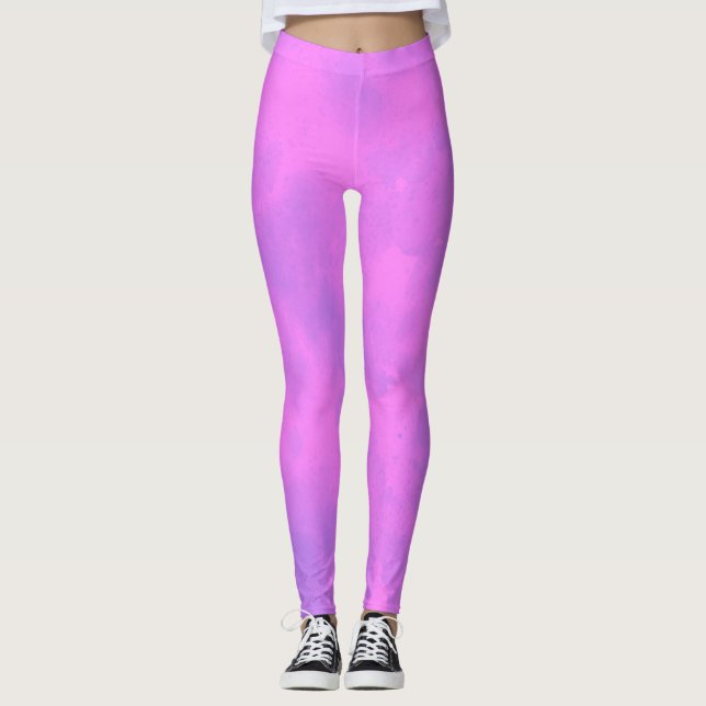Legging Efeito de nuvem de tempestade elegante Rosa (Frente)
