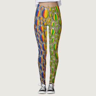 Legging Efeito de pele animal abstrato do design