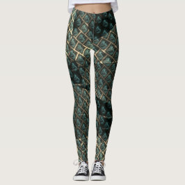 Legging Efeito de tijolos de cinzas azuis, sob ponto escur