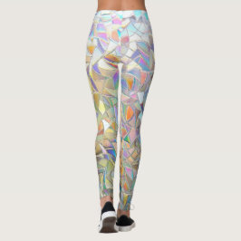 Legging Efeito de Vidro Colorido Prismático - Arco-íris Pr