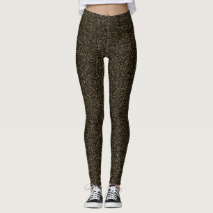 Legging Efeito escuro do brilho do ouro
