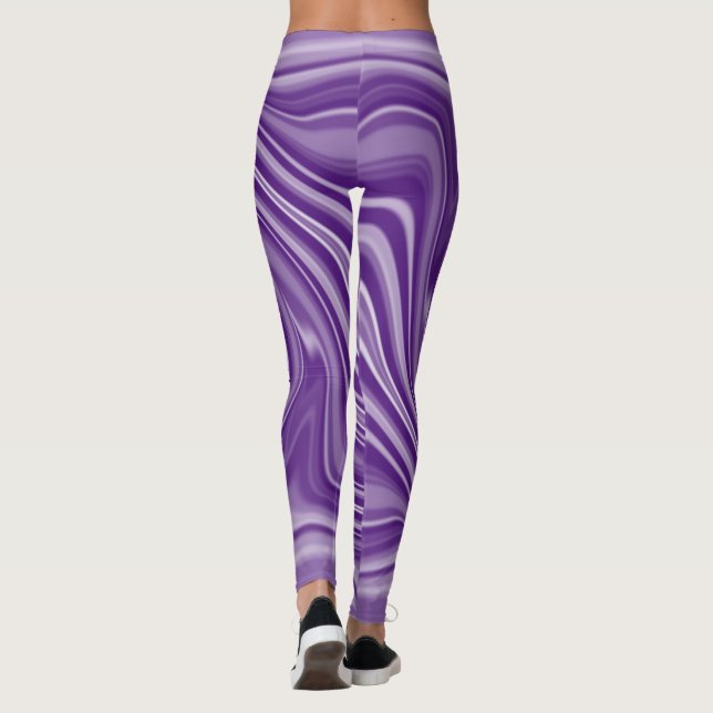 Legging Efeito Espiral Blurado Monocromático Branco Tastef (Verso)
