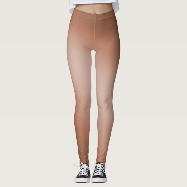 Legging efeito ombre de luar marrom (Frente)