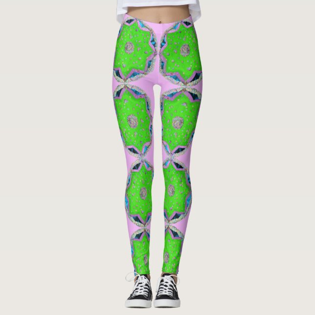Legging Eid al-Adha floral de 8 pontas (Frente)