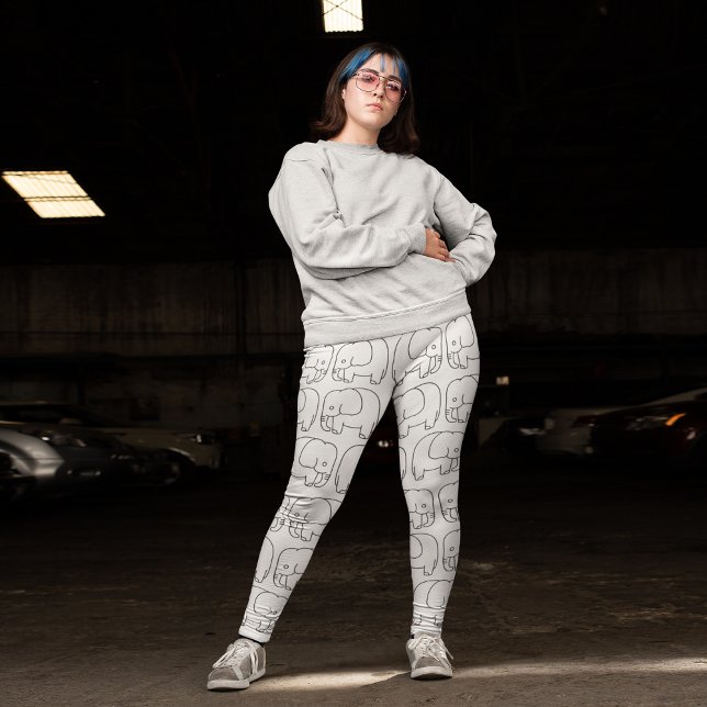 Legging elefante abstrato (Criador carregado)