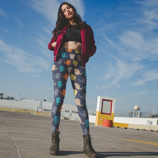 Legging elefante de desenho animado (Criador carregado)