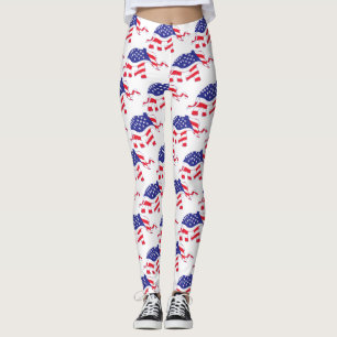 Legging Elefante feito na bandeira dos EUA