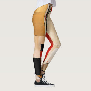 Legging Elegância Celestial: Exploração de Abstrato em Bei