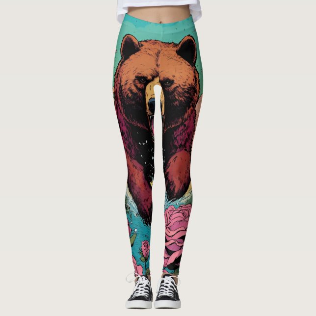 Legging "Elegância da Moda: Designs requintados para a Mod (Frente)