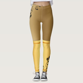 Legging elegância do ouro