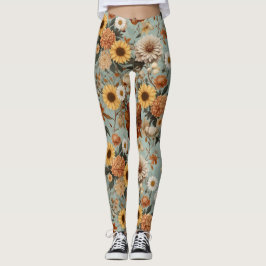 Legging Elegant Botanical Pattern