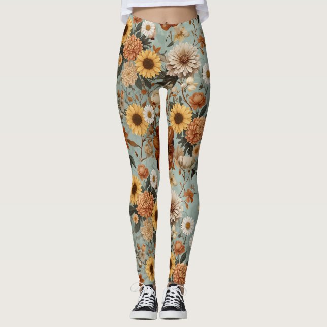 Legging Elegant Botanical Pattern (Frente)