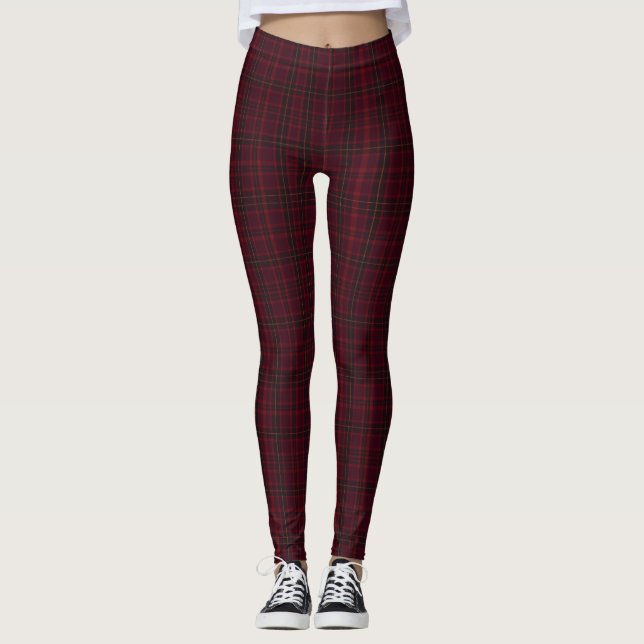 Legging Elegant Burgundy Tartan (Frente)
