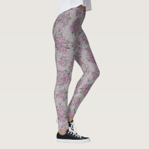 Legging Elegante Anjo Moderno Vintage Trendy Floral