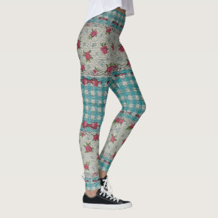 Legging Elegante Anjo Moderno Vintage Trendy Floral
