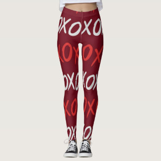 Legging Elegante Burgundy XOXO Abraços e Beijos