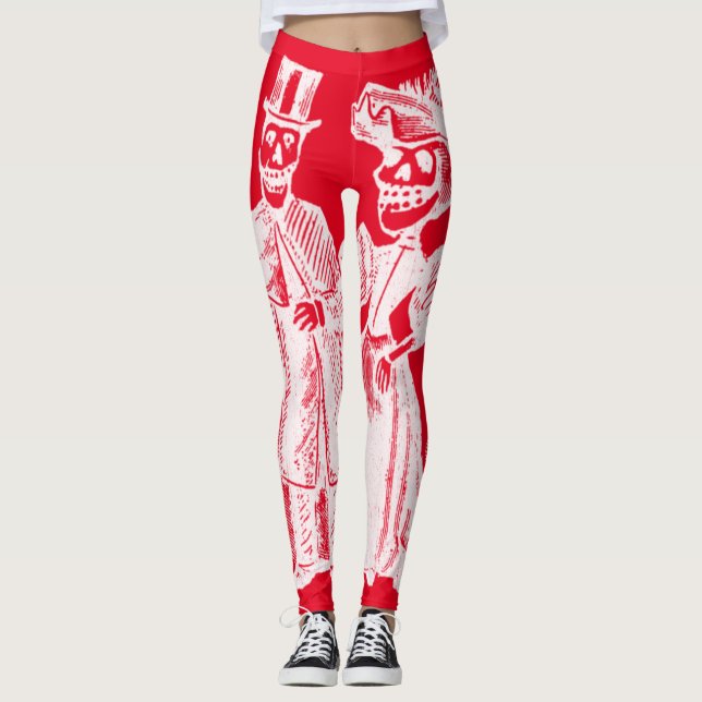 Legging Elegante Casal Posada Skeletons White Bones Ed. (Frente)