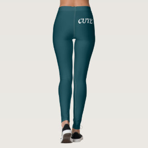Legging Elegante Chic Azul Turquesa