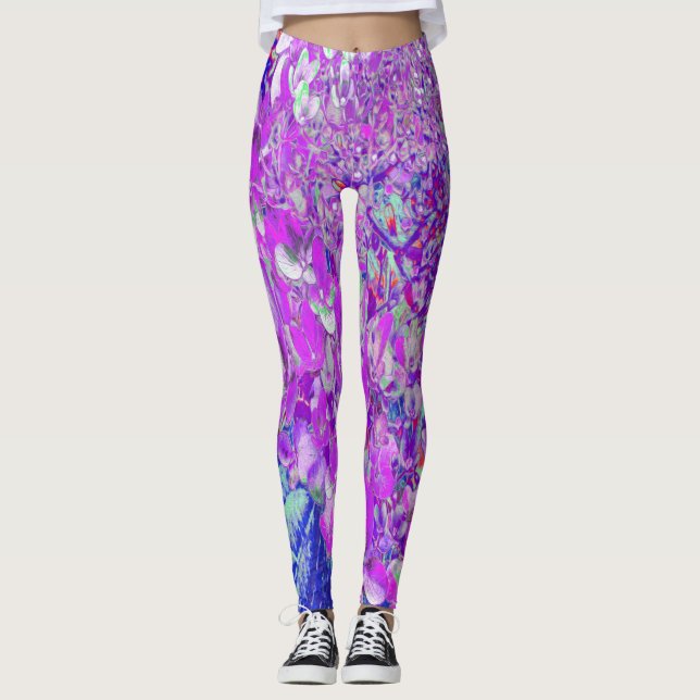Legging Elegante Hortênsia Limelight Roxa e Azul (Frente)
