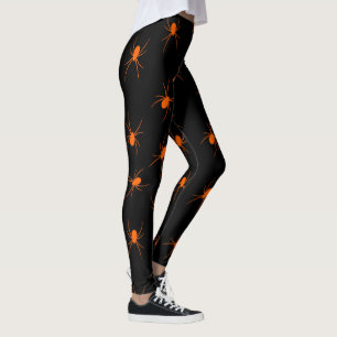 Legging Elegante Popular da Aranha Laranja Halloween