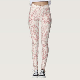 Legging Elegante, Rosa-Rosa, Beige Equestre, Toile Floral 