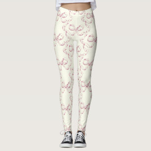 Legging Elegante Vintage Girly Preppy Pink Arcos na Costa 