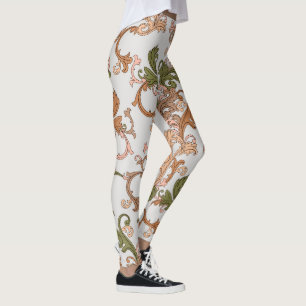 Legging Elegante Vintage Victorian Boho deixa o fundo  