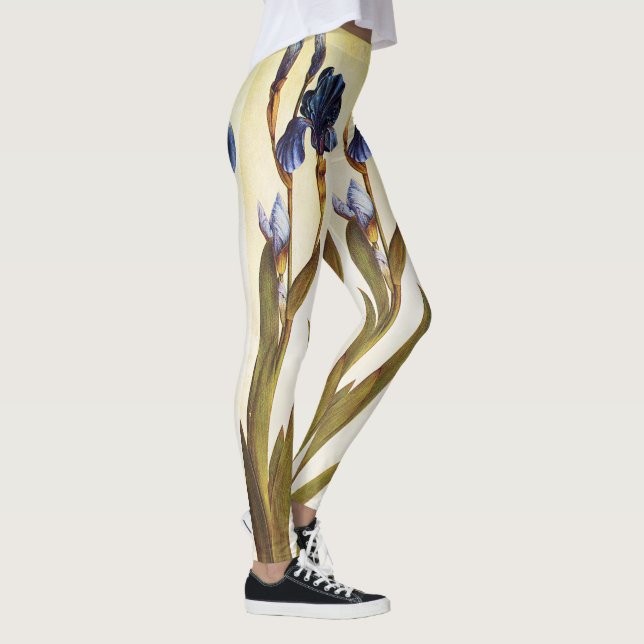 LEGGING ELEGANTES FLORES ÍRIS AZUIS (Direita)