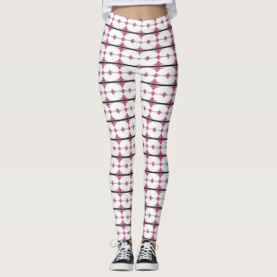 Legging Elementos de arte deco em rosa pastel