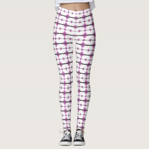 Legging Elementos de deco de arte em rosa pastel