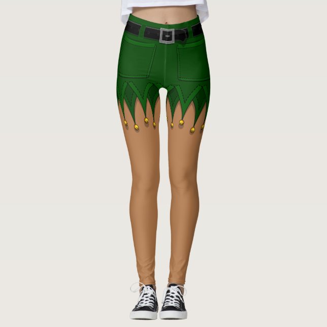 Legging Elf Costume Legggings de Natal (Frente)
