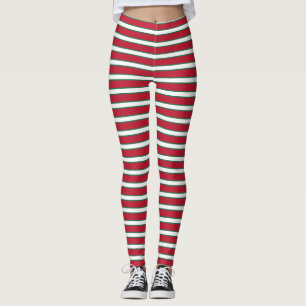 Legging Elf de Natal listrado