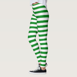 Legging Elf Peppermint Natal em Greve Branca e Verde