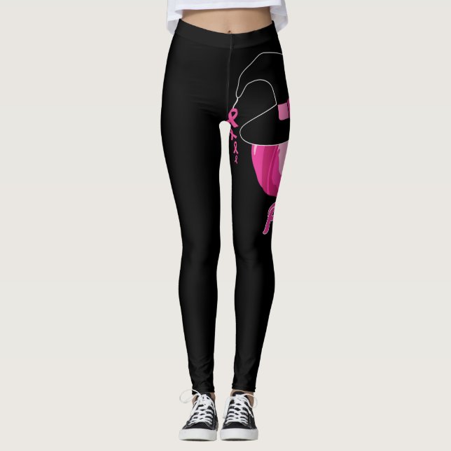 Legging Em outubro, Vestimos a consciência cor-de-rosa do  (Frente)