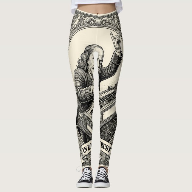 Legging Em Rocha Confiamos 100 Rochas Tecladista Franklin  (Frente)