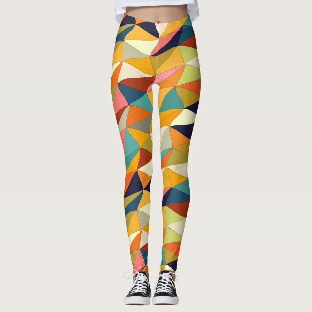 Legging emaranhado colorido... (Frente)