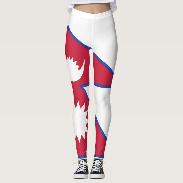 Legging Emblema de Sinalizador do Nepal (Frente)