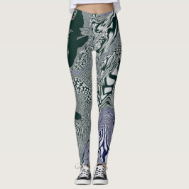 Legging "Emerald Marble Flow"