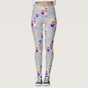 Legging emoji de hanukkah das orelhas do coelho