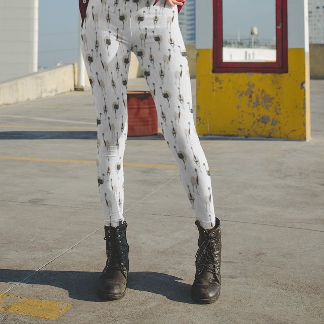 Legging Emus Bird Patternos (Criador carregado)