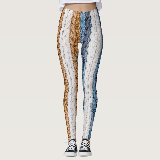 Legging Encaixe: tapete de jeans reciclados. (Frente)