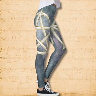 Legging Encantamento Jeweled: Uma Elegância Pentagrama em